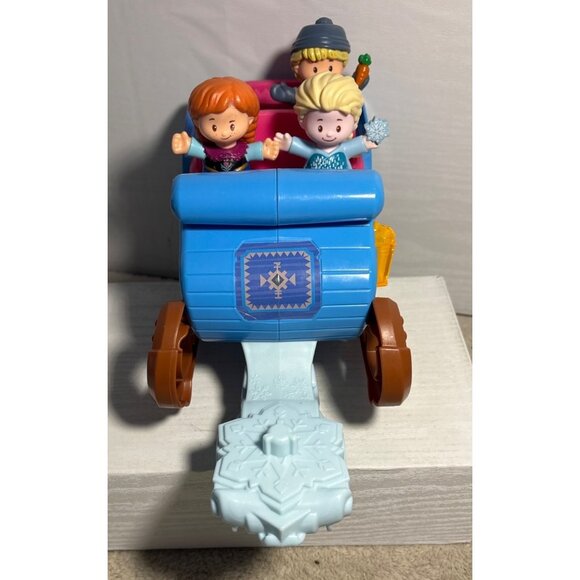 Disney Frozen Little People Sleigh Elsa Anna Kristoff Figures By Fisher-Price - Picture 7 of 10